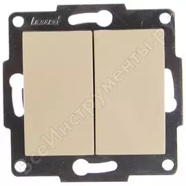 Двойной выключатель Lezard KARINA 707-0388-101