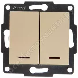 Двойной выключатель Lezard KARINA 707-0388-112