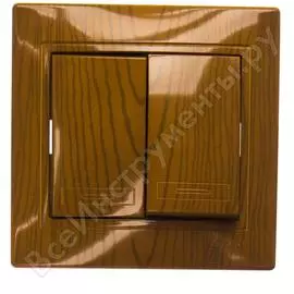 Двойной выключатель Lezard MIRA 701-0701-101