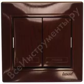 Двойной выключатель Lezard MIRA 701-0601-101