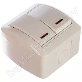 Двойной выключатель Lezard NATA 710-0200-112