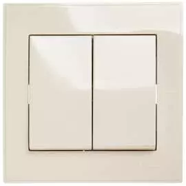 Двойной выключатель Lezard RAIN 703-0202-101