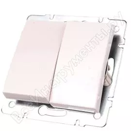 Двойной выключатель Lezard RAIN 703-0288-101