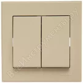 Двойной выключатель Lezard RAIN 703-0303-101