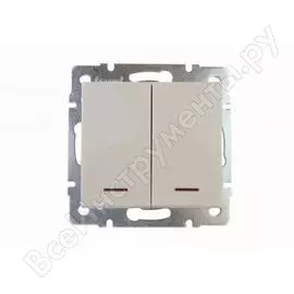 Двойной выключатель Lezard RAIN 703-0388-112