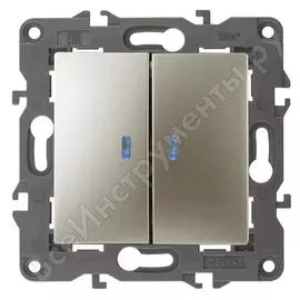 Двойной выключатель ЭРА 14-1105-04 Elegance Б0034240