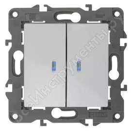 Двойной выключатель ЭРА 14-1105-01 Elegance Б0034237