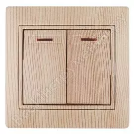 Двойной выключатель Intro Plano Б0030049