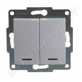 Двойной выключатель Lezard KARINA 707-0288-112