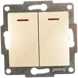 Двойной выключатель Lezard KARINA 707-3088-112