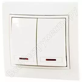 Двойной выключатель Lezard MIRA 701-0303-112