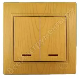 Двойной выключатель Lezard MIRA 701-0701-112