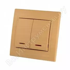 Двойной выключатель Lezard MIRA 701-4747-112