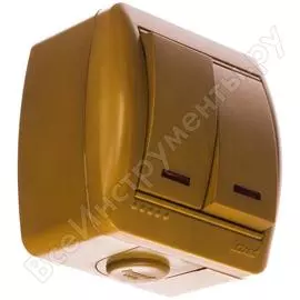 Двойной выключатель Lezard NATA 710-0700-112