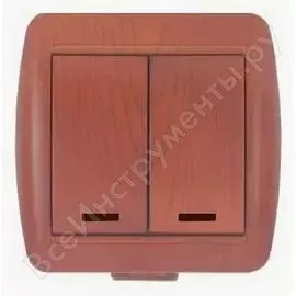 Двойной выключатель Lezard NATA 710-0600-112