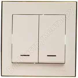 Двойной выключатель Lezard RAIN 703-0226-112