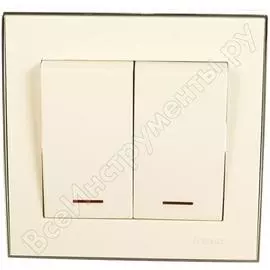 Двойной выключатель Lezard RAIN 703-0225-112