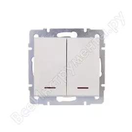 Двойной выключатель Lezard RAIN 703-0288-112