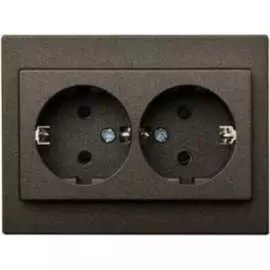 Двойные розетки LIREGUS Эпсилон IKL 16-005/405 E/J 28-1153