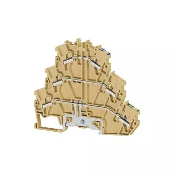 Двуъхярусный быстрозажимной пружинный клеммник Klemsan PYK2,5-2FT 0.0.0.3.307180