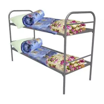 Двухъярусная металлическая кровать Sebmet К2-80190-10050-У1П-КПБ