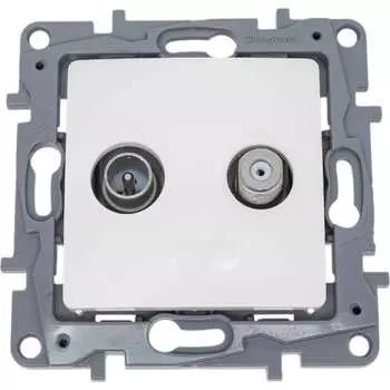 Двухкабельная розетка Legrand tv-sat etika 672257