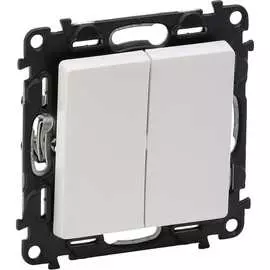 Двухклавишный механизм переключателя Legrand