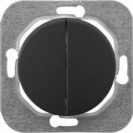 Двухклавишный механизм выключателя BYLECTRICA ПРОВАНС С510-3302 графит