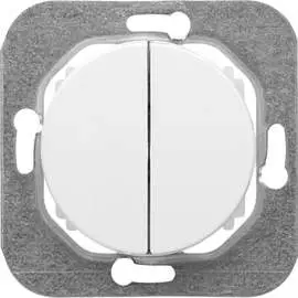 Двухклавишный механизм выключателя BYLECTRICA ПРОВАНС белый С510-3302