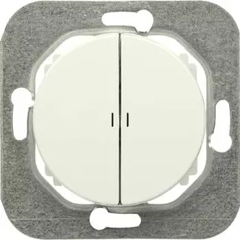 Двухклавишный механизм выключателя BYLECTRICA серия ПРОВАНС С510-3308 бежевый