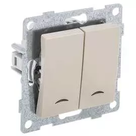 Двухклавишный механизм выключателя GUSI Electric Ugra С11В28-003