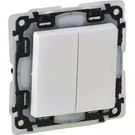 Двухклавишный механизм выключателя Legrand