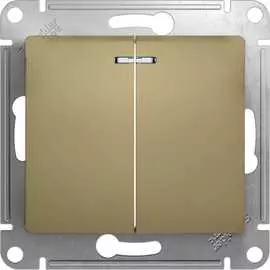 Двухклавишный механизм выключателя Systeme Electric Glossa GSL000453