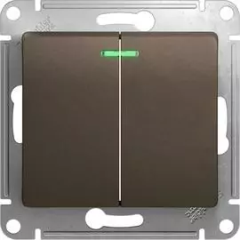 Двухклавишный механизм выключателя Systeme Electric Glossa GSL000853