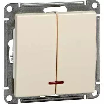 Двухклавишный механизм выключателя Systeme Electric W59 VS510-251-2-86