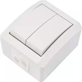 Двухклавишный накладной выключатель KRANZ KR-78-0832