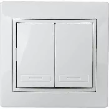 Двухклавишный переключатель Intro 110701 10А250В Б0053802