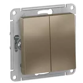 Двухклавишный переключатель Systeme Electric Шампань сх.6, 10АХ ATN000565