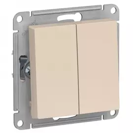 Двухклавишный переключатель Systeme Electric Бежевый сх.6, 10АХ ATN000265