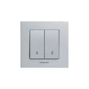 Двухклавишный проходной переключатель Panasonic Karre Plus 54880 WKTT0011-2SL