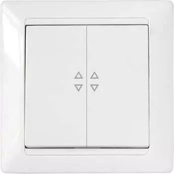 Двухклавишный проходной выключатель BYLECTRICA серия СТИЛЬ С6+6 10-847