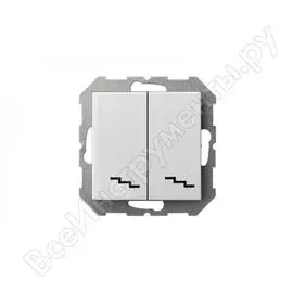 Двухклавишный проходной выключатель LIREGUS Эпсилон IP6+6 10-001-01 E/B 28-010