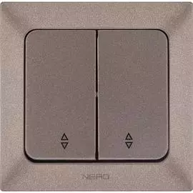 Двухклавишный проходной выключатель NE-AD Aras 93-125-52