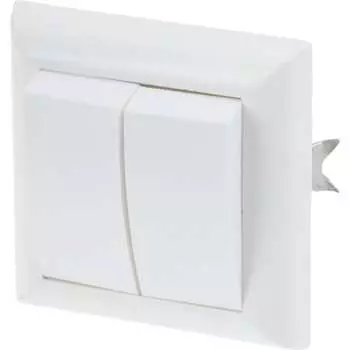 Двухклавишный скрытый выключатель Юпитер Эконом JP7411-02