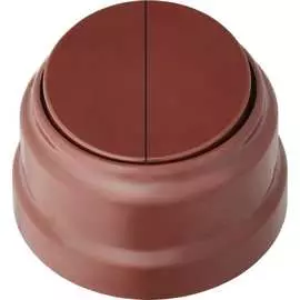 Двухклавишный выключатель BYLECTRICA серия РЕТРО А56-2212 коричневый