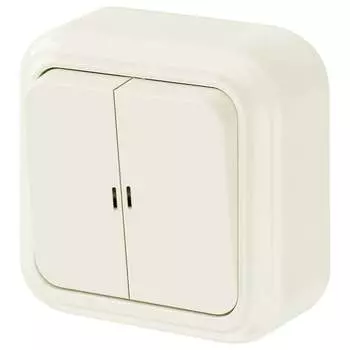 Двухклавишный выключатель BYLECTRICA ПРАЛЕСКА А510-215