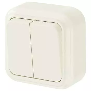 Двухклавишный выключатель BYLECTRICA ПРАЛЕСКА А56-134 бежевый