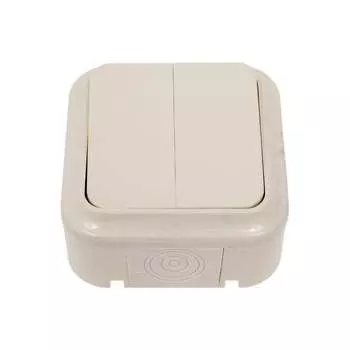 Двухклавишный выключатель BYLECTRICA ПРАЛЕСКА АКВА А56-224 бежевый