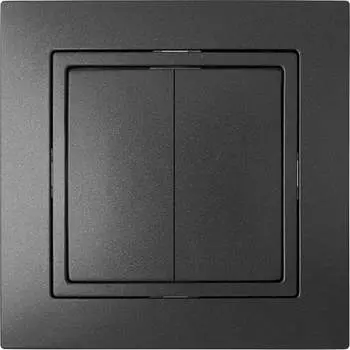 Двухклавишный выключатель BYLECTRICA УЮТ С510-861 графит