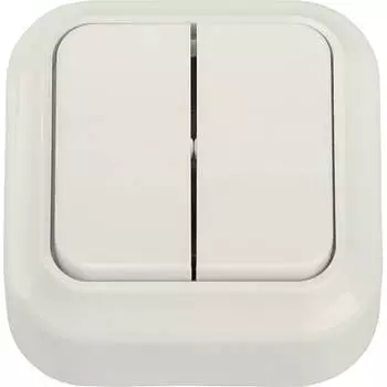 Двухклавишный выключатель BYLECTRICA ВАРИАНТ А510-2102 бежевый